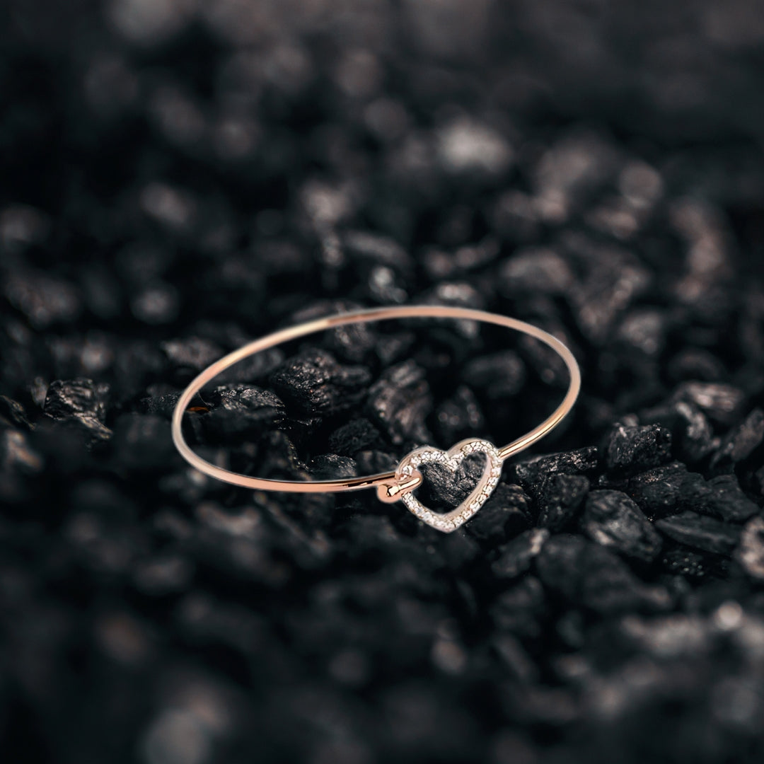 Sparkling Heart Bangle