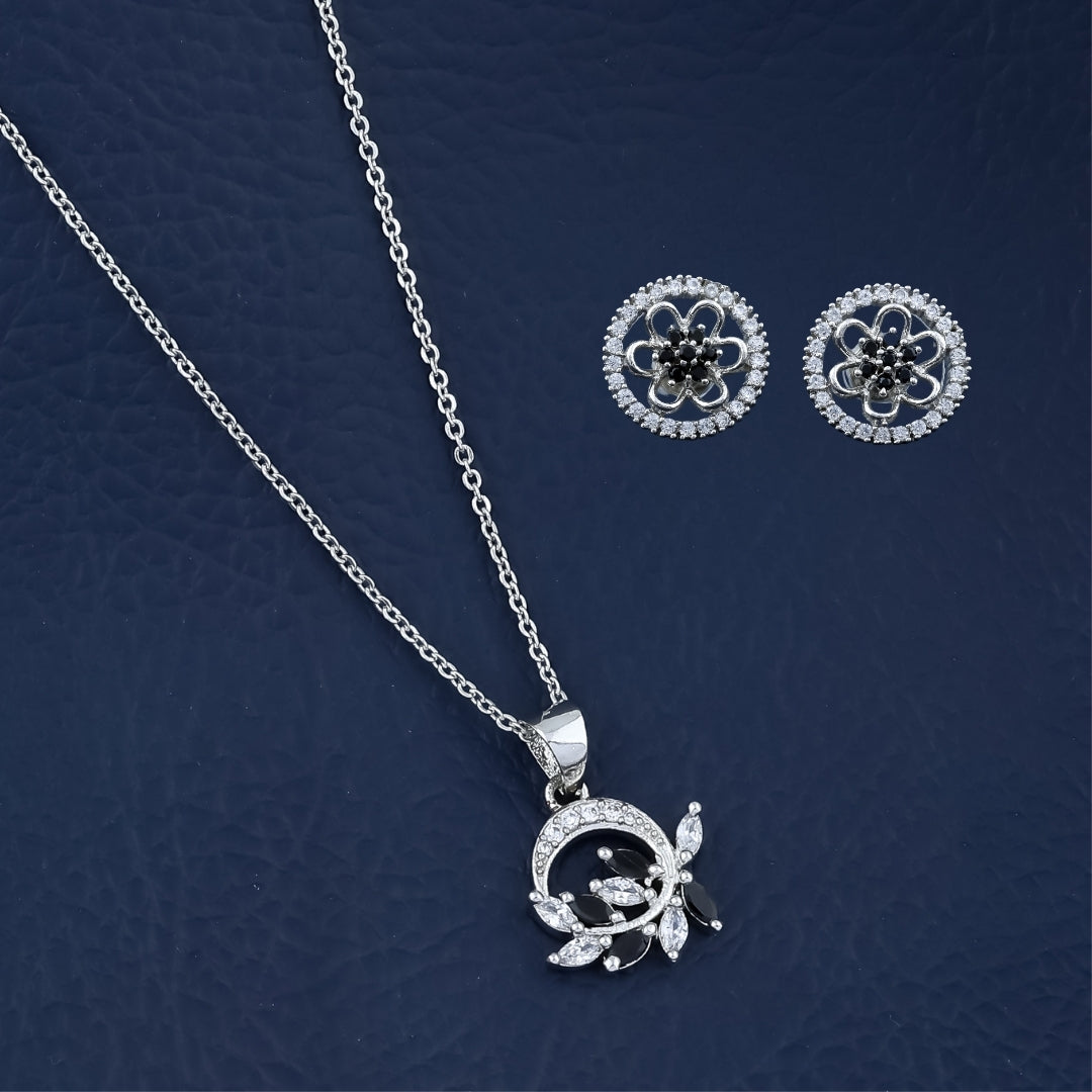 Noir Bloom Serenity Jewelry Set