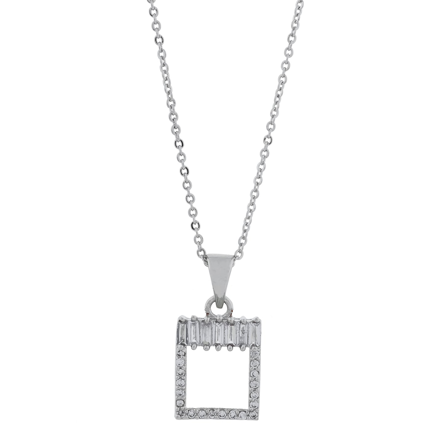 Aria Square Charm Pendant Necklace