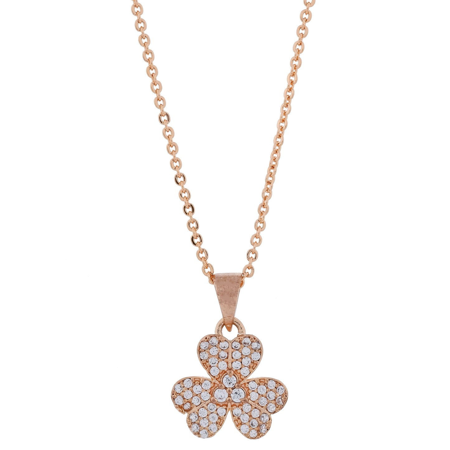Lyria Clover Sparkle Pendant Necklace