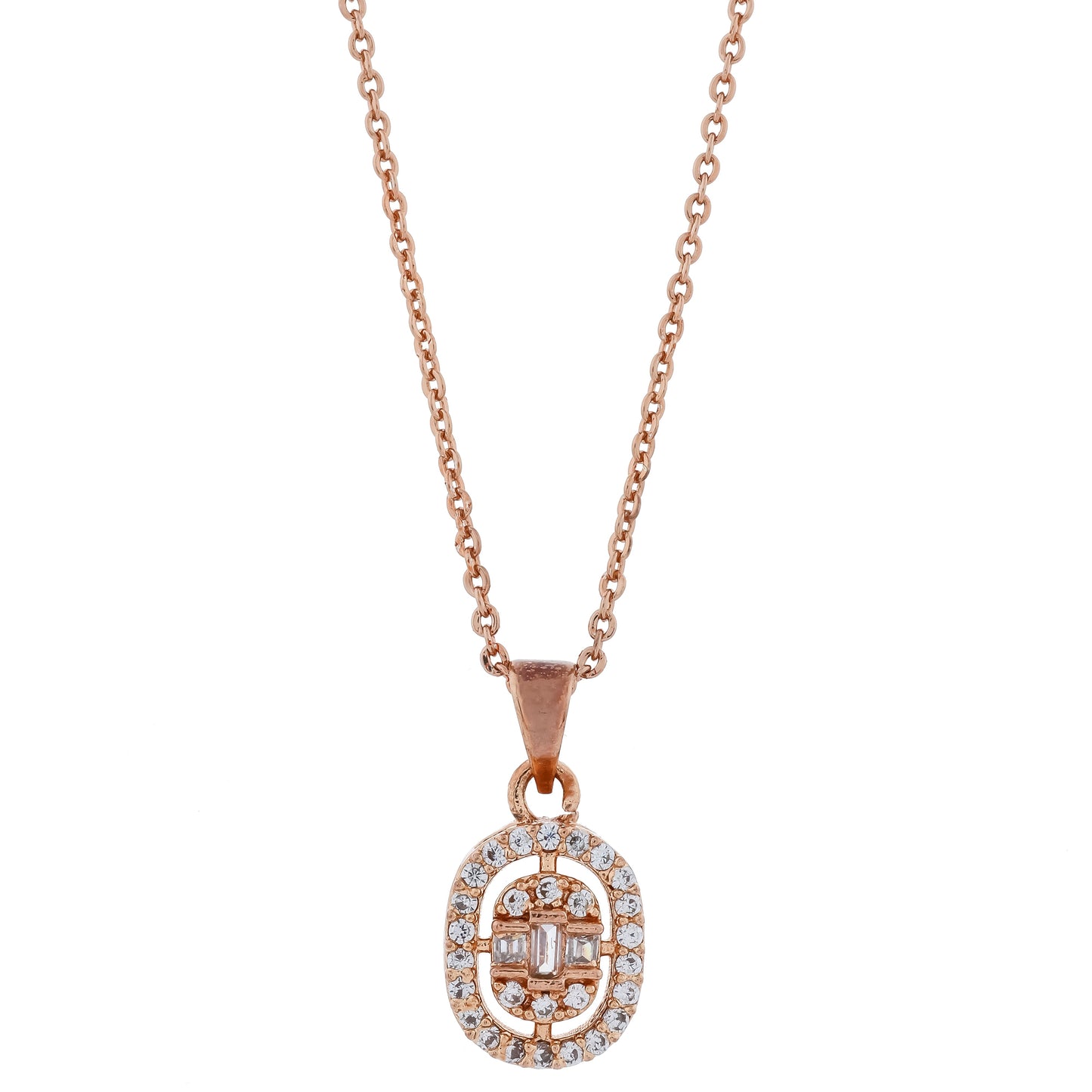 Rose Radiance Vintage Pendant Necklace