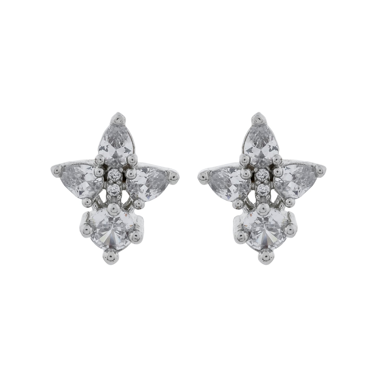 Crystal Cluster Stud Earrings