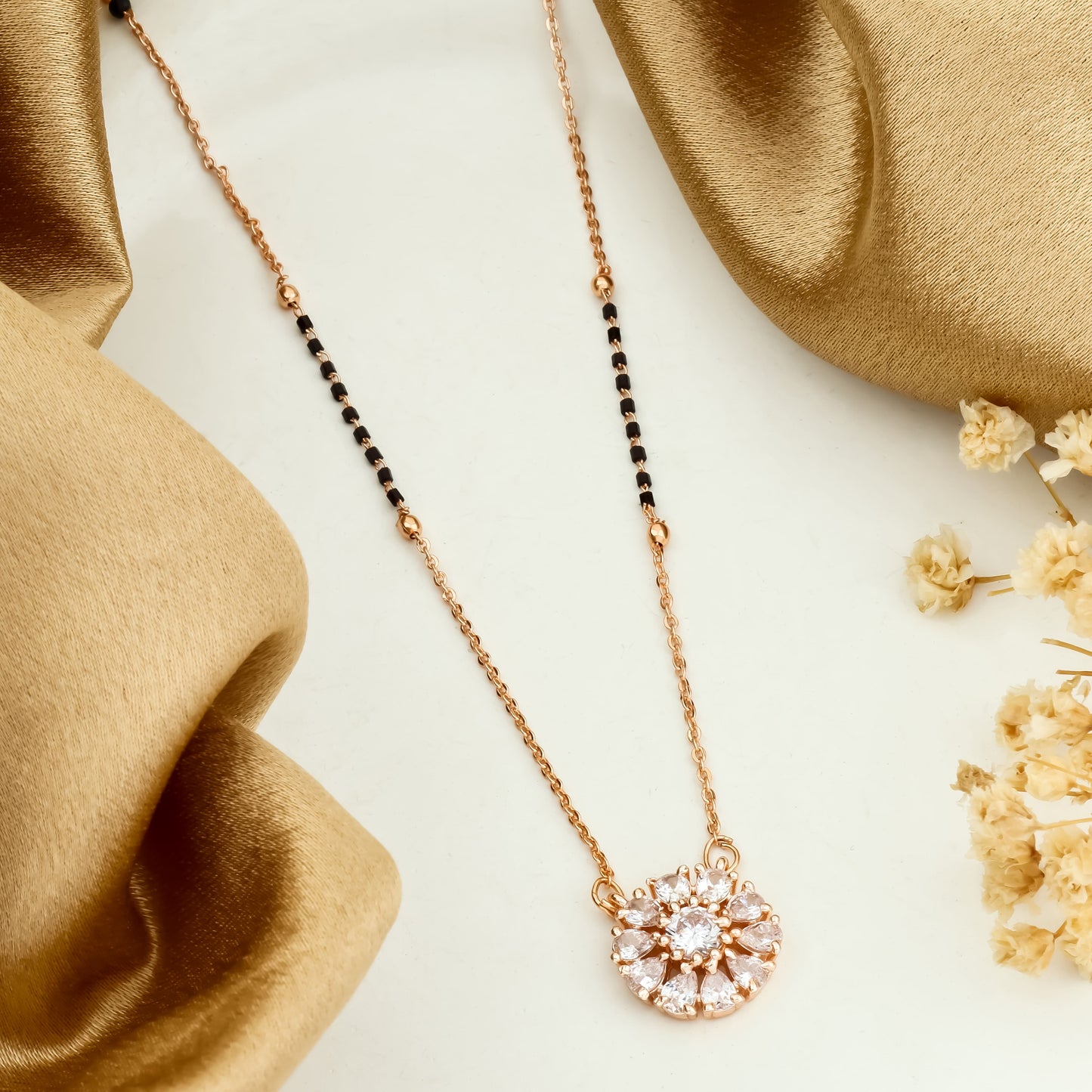 Rose Radiance Floral Mangalsutra