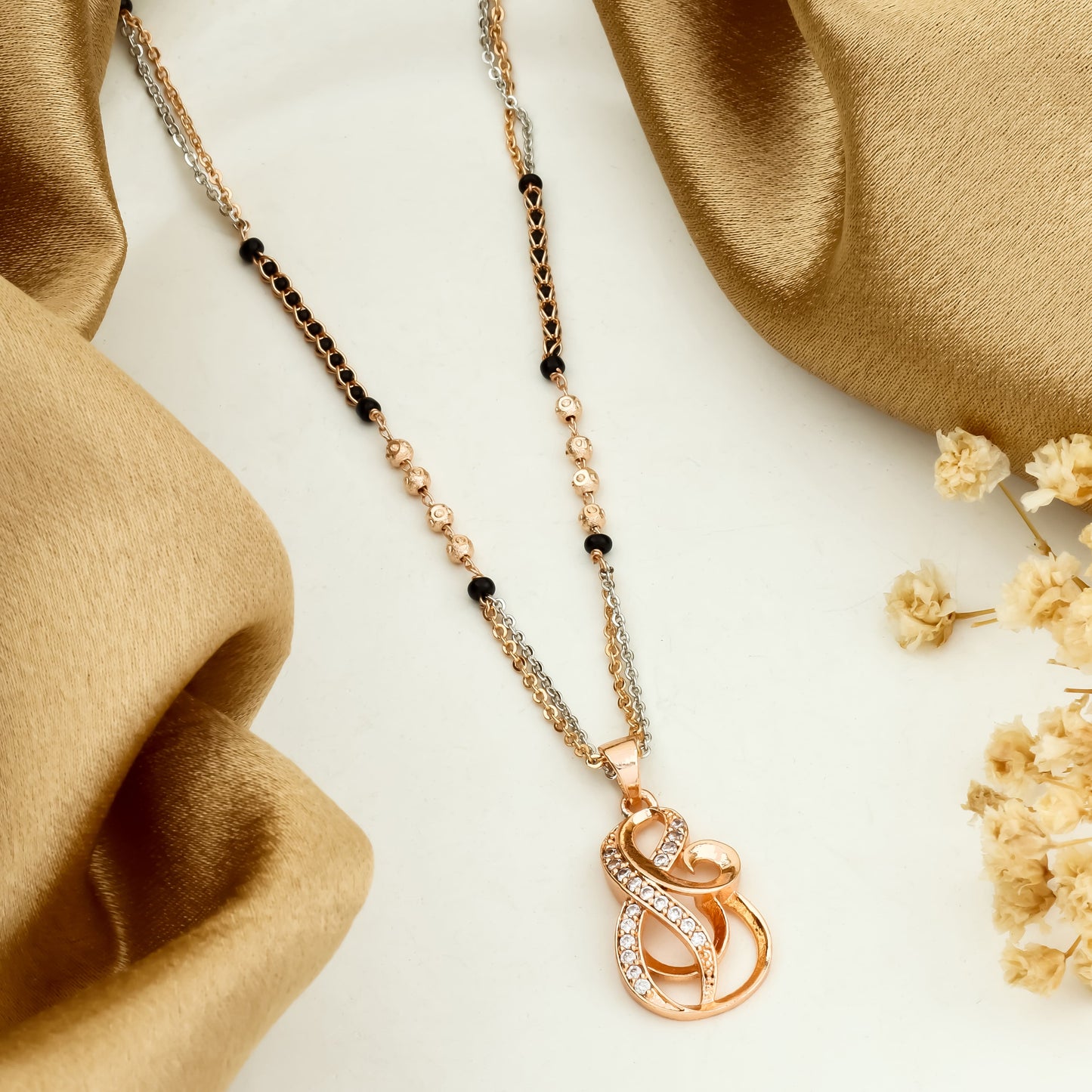 Harmony Swirl Dual-Tone Mangalsutra
