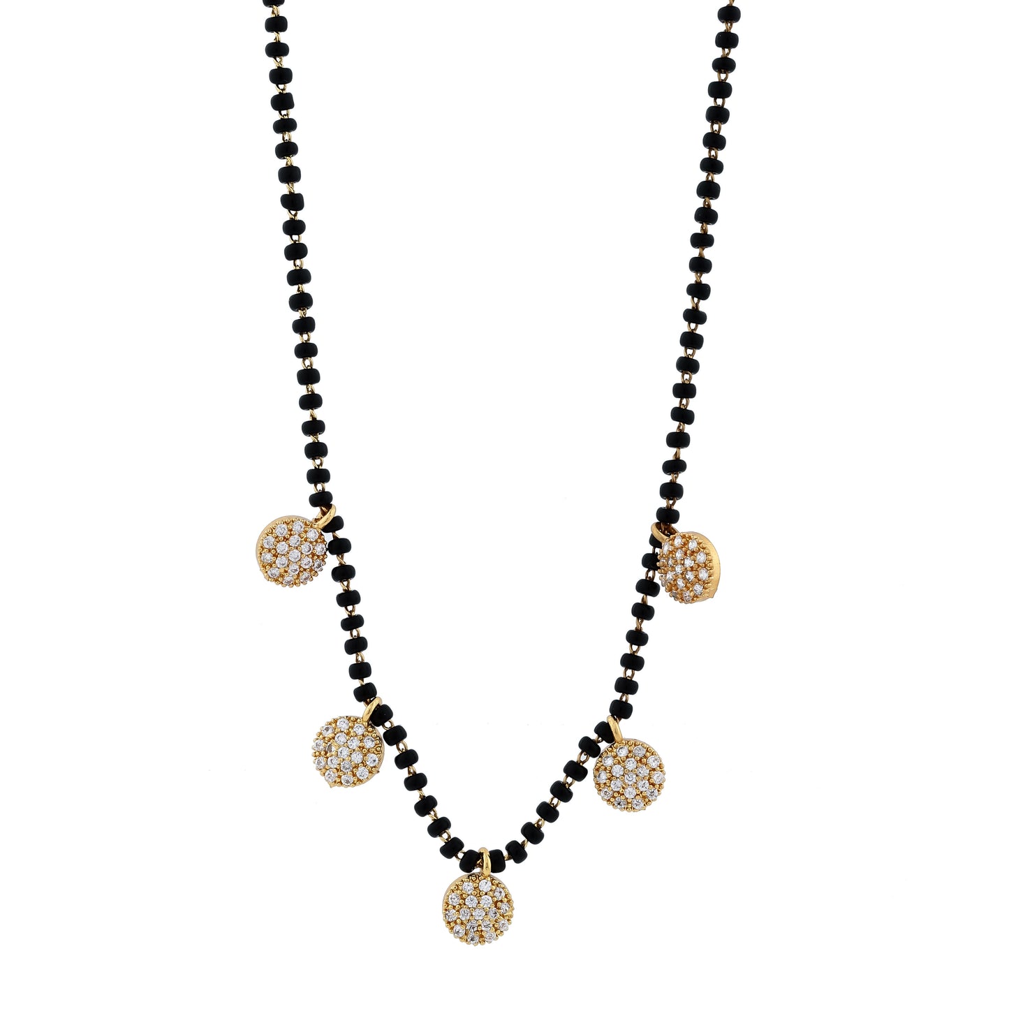 Radiant Round Drop Gold Mangalsutra