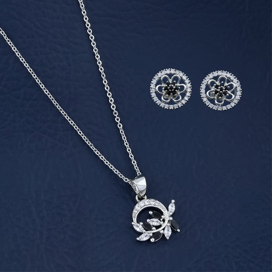 Noir Bloom Serenity Jewelry Set