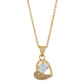 Golden Heart Spark Pendant Necklace