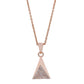 Geometric Elegance Rose Gold Triangle Necklace