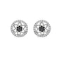 Black & White Floral Studs