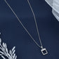 Aria Square Charm Pendant Necklace