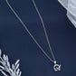 Noire Flora Circle Pendant Necklace