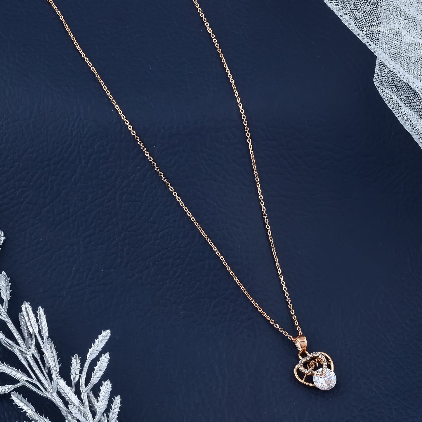 Eternal Love Rose Gold Pendant Necklace