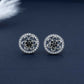 Black & White Floral Studs