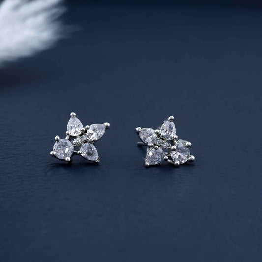 Crystal Cluster Stud Earrings