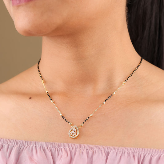 Royal Teardrop Gold Mangalsutra