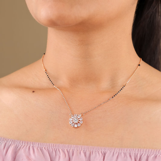 Rose Radiance Floral Mangalsutra