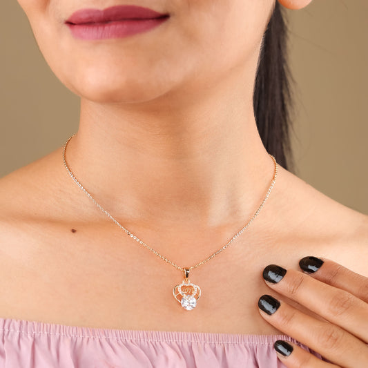 Eternal Love Rose Gold Pendant Necklace