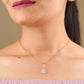 Geometric Elegance Rose Gold Triangle Necklace