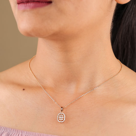 Rose Radiance Vintage Pendant Necklace